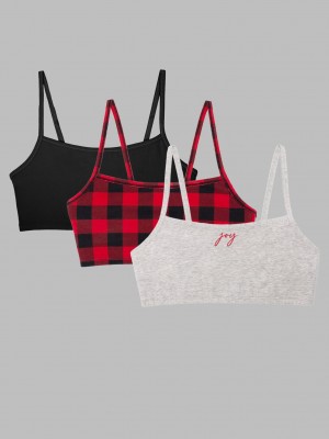 3 Pack Fruit Of The Loom Strappy Sports Bra, 3 Pack Women's Sports Bra | YLO267541