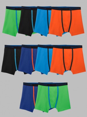 Assorted Fruit Of The Loom Breathable Micro-Mesh, 10 Pack Boys' Boxer Briefs | SGD726310