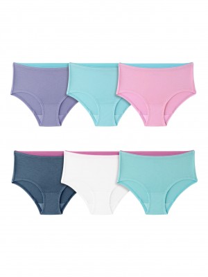 Assorted Fruit Of The Loom True Comfort 360 Stretch, 6 Pack Girls' Briefs | FPS573912