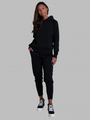 Black Ink Fruit Of The Loom Crafted Comfort Favorite Fleece Pant Women's Sweatpants | CBD507293