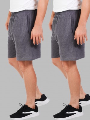 Charcoal Fruit Of The Loom Eversoft® Jersey Short, 2 Pack Men's Shorts | GXE201354