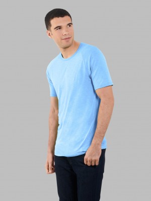 Cloud Blue Fruit Of The Loom Short Sleeve EverLight™ Raglan, 2 Pack Men's T Shirts | LVS984520