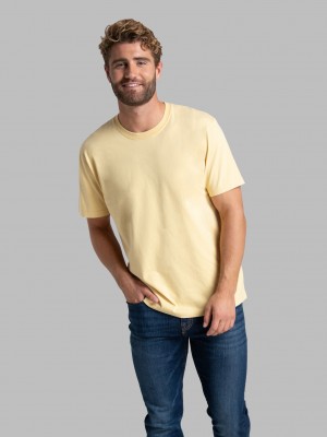 Cornfield Fruit Of The Loom Garment Dyed Crew Men's T Shirts | WKT153890