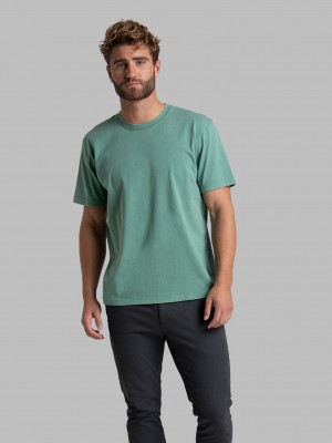 Envy Fruit Of The Loom Garment Dyed Crew Men's T Shirts | GPM695124