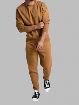 Golden Pecan Fruit Of The Loom Eversoft® Fleece Jogger Men's Sweatpants | APG864731