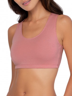 Grey/Dusk/Blushing Rose Fruit Of The Loom Tank Style Sports Bra, 3 Pack Women's Sports Bra | NZR471265