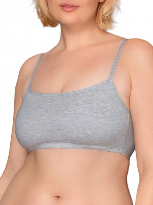 Grey/Grey/Grey Fruit Of The Loom Strappy Sports Bra, 3 Pack Women's Sports Bra | LNZ431598