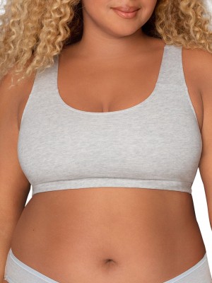 Grey/Grey/Grey Fruit Of The Loom Tank Style Sports Bra, 3 Pack Women's Sports Bra | NHL695470