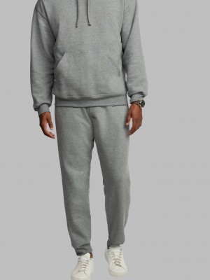 Grey Fruit Of The Loom Eversoft® Fleece Jogger Men's Sweatpants | SDM185674