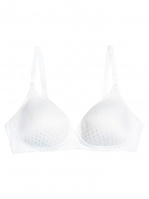 Lightly Padded White Fruit Of The Loom Lightly Padded Wirefree Bra Women's Wirefree Bra | IOZ154678