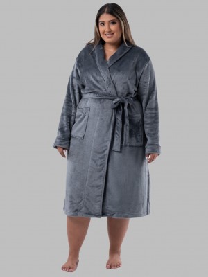 Monument Fruit Of The Loom Plus Fleece Robe Women's Sleepwear | YES902853