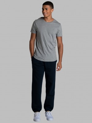 Navy Nights Fruit Of The Loom Crafted Comfort Favorite Fleece Men's Sweatpants | PTH934627