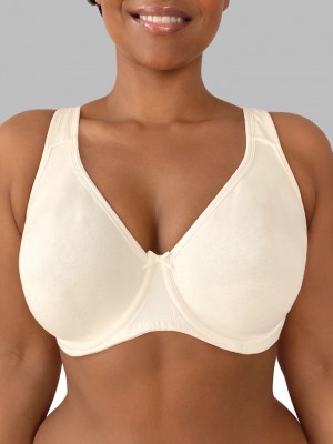 Pristine Fruit Of The Loom Plus Size Beyond Soft Cotton Unlined Underwire Bra Women's Underwire Bra | YCW174950