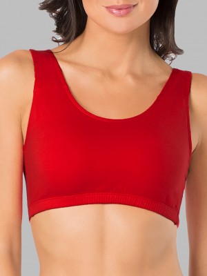 Red Hot/White/Black Fruit Of The Loom Tank Style Sports Bra, 3 Pack Women's Sports Bra | APT184653