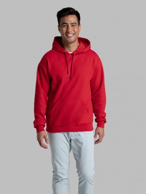 True Red Fruit Of The Loom EverSoft® Fleece Pullover Men's Hoodie | ORH689451