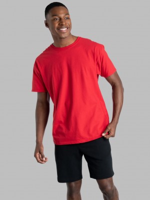 True Red Fruit Of The Loom Eversoft® Short Sleeve Crew, Extended Sizes 2 Pack Men's T Shirts | WEH253976