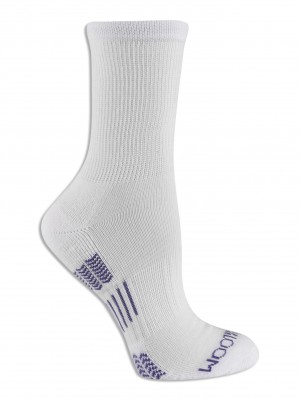 White/Multi Fruit Of The Loom Active Crew, 6 Pack Women's Socks | IKW590713