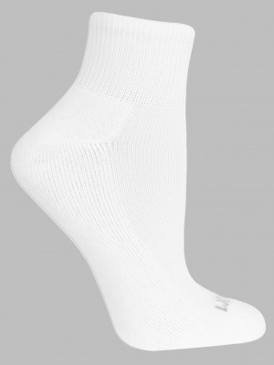 White Fruit Of The Loom Sport Ankle Cush, 10 Pack Women's Socks | GVA380692