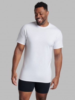 White Fruit Of The Loom Tall Short Sleeve Crew, 6 Pack Men's T Shirts | PMS375849