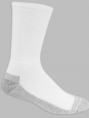 White Fruit Of The Loom Workgear™ Crew, 10 Pack Men's Socks | LWR713085