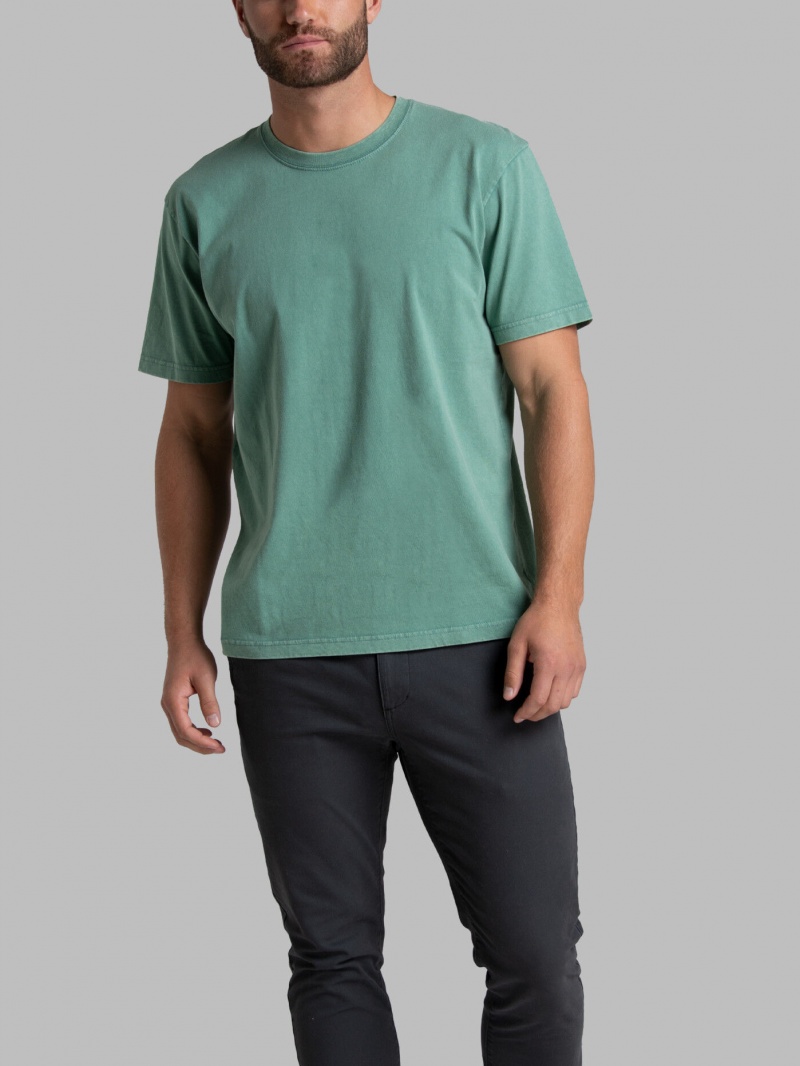 Envy Fruit Of The Loom Garment Dyed Crew Men's T Shirts | GPM695124