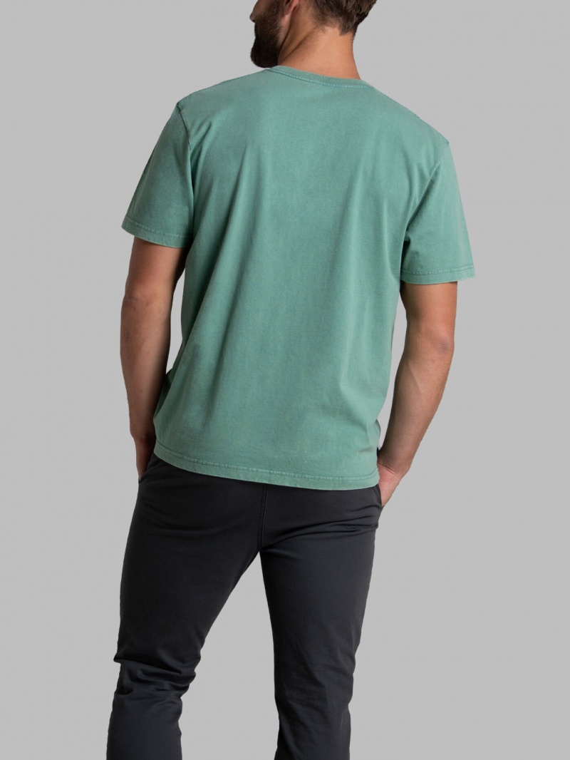 Envy Fruit Of The Loom Garment Dyed Crew Men's T Shirts | GPM695124