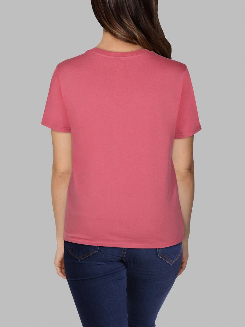 Ginger Zinger Fruit Of The Loom Crafted Comfort Artisan Tee™ V-Neck Women's T Shirts | KQP953826