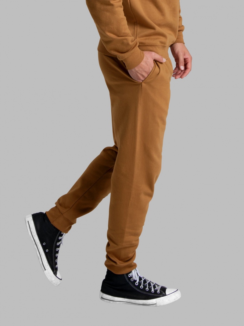 Golden Pecan Fruit Of The Loom Eversoft® Fleece Jogger Men's Sweatpants | RTP432517