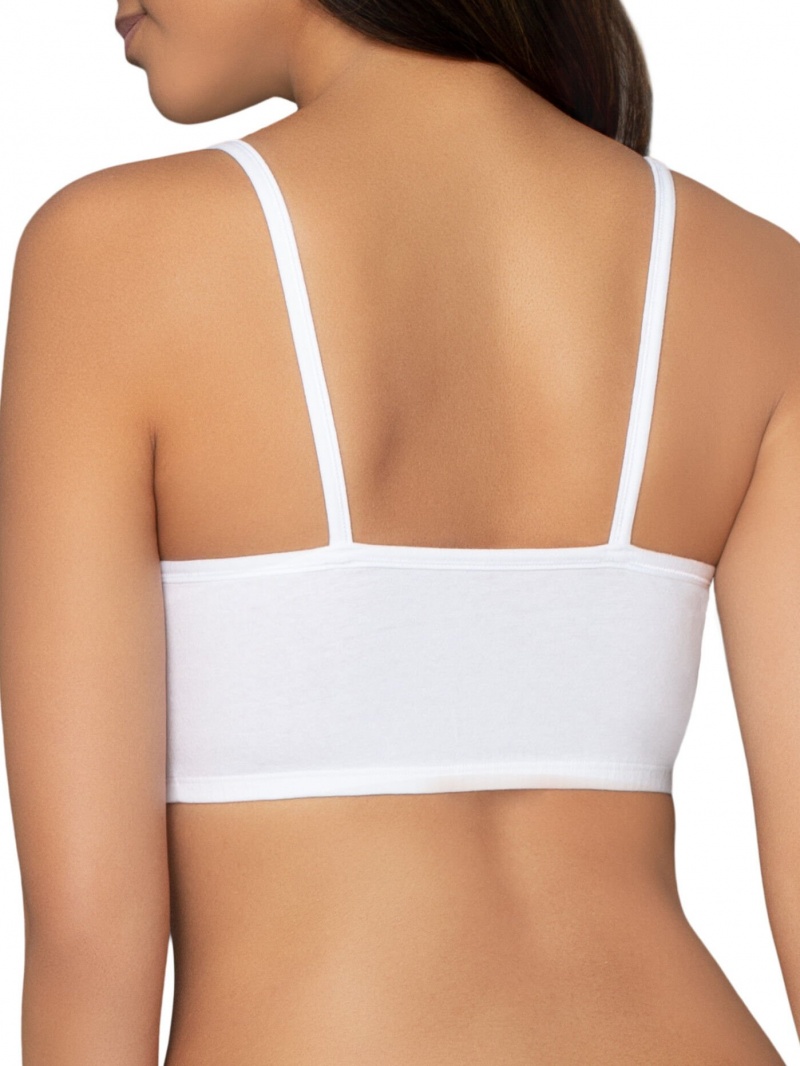 Lilac Whisper/White/Grey Fruit Of The Loom Strappy Sports Bra, 3 Pack Women's Sports Bra | CZL128703