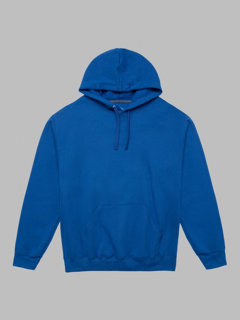 Mel Blue Fruit Of The Loom EverSoft® Fleece Pullover, Extended Sizes Men's Sweatshirt | TBP453260