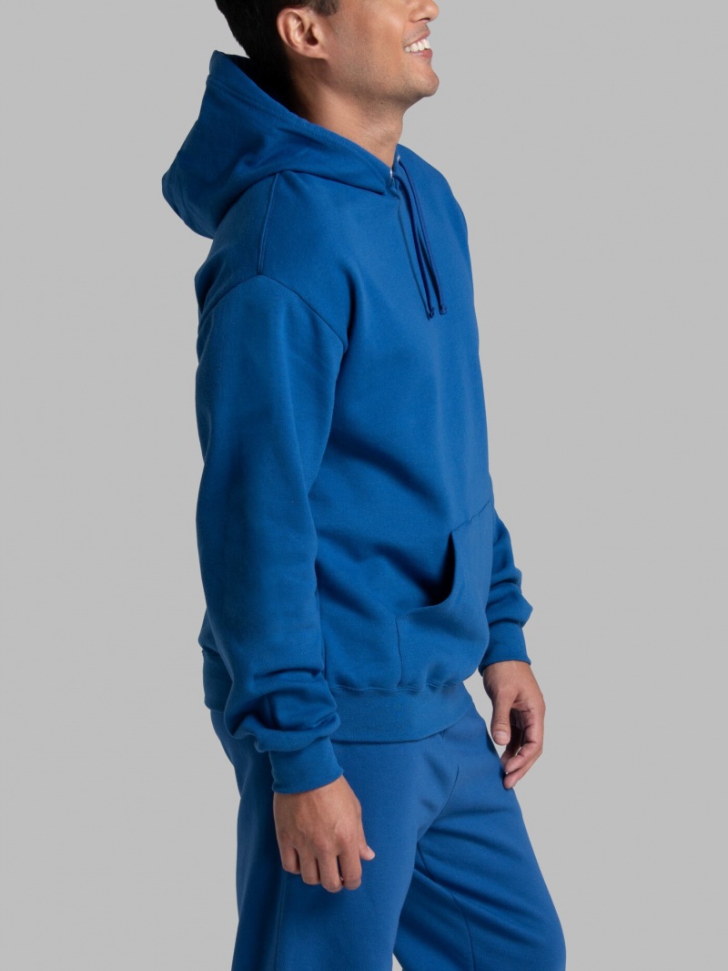 Mel Blue Fruit Of The Loom EverSoft® Fleece Pullover, Extended Sizes Men's Sweatshirt | TBP453260