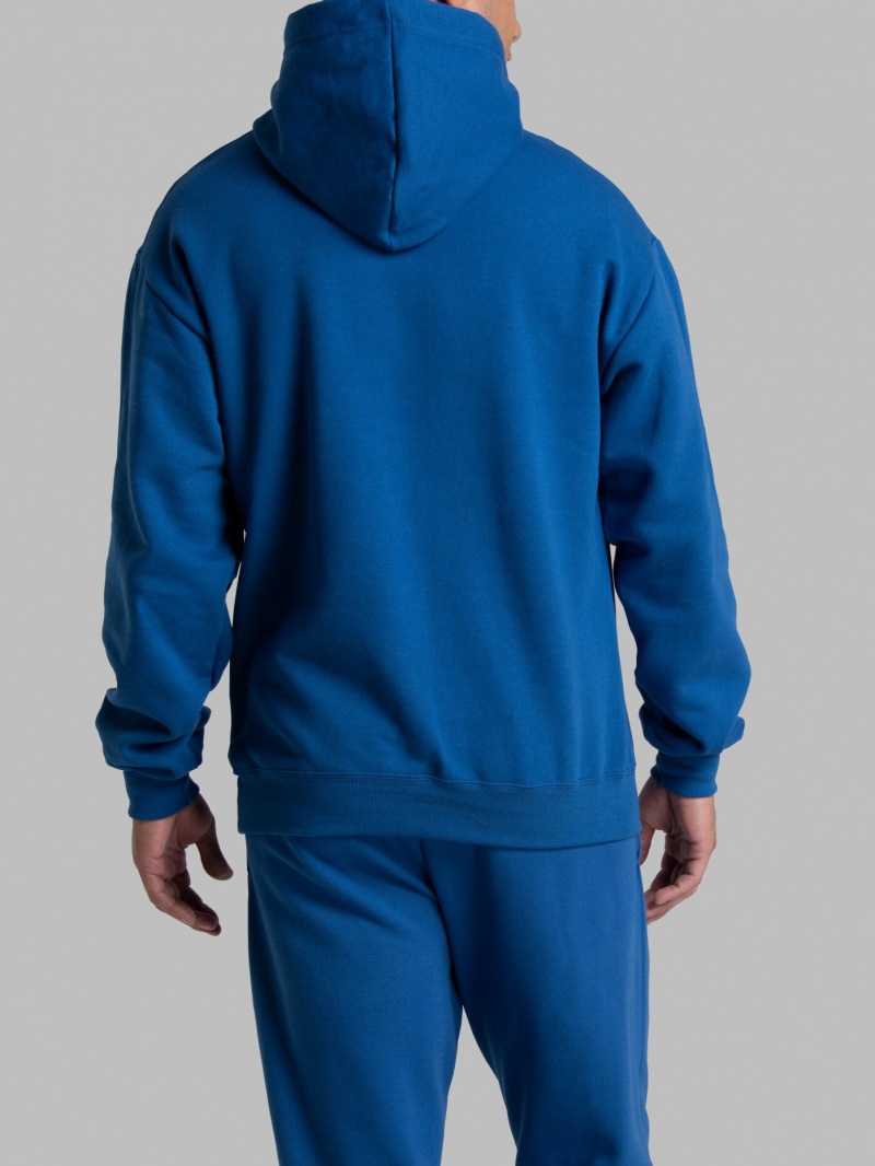 Mel Blue Fruit Of The Loom EverSoft® Fleece Pullover, Extended Sizes Men's Sweatshirt | TBP453260