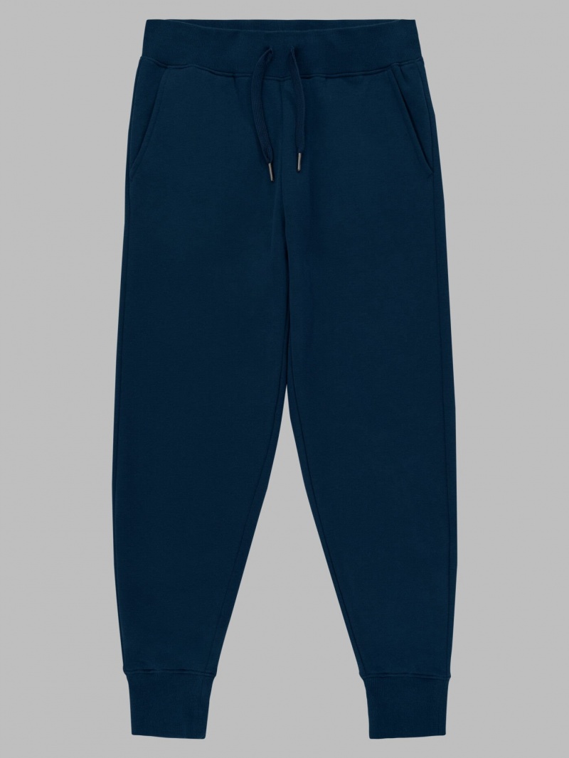 Navy Nights Fruit Of The Loom Crafted Comfort Favorite Fleece Pant Women's Sweatpants | YHO830479