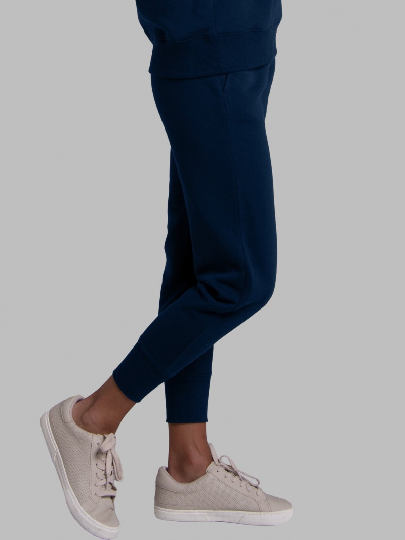 Navy Nights Fruit Of The Loom Crafted Comfort Favorite Fleece Pant Women's Sweatpants | YHO830479