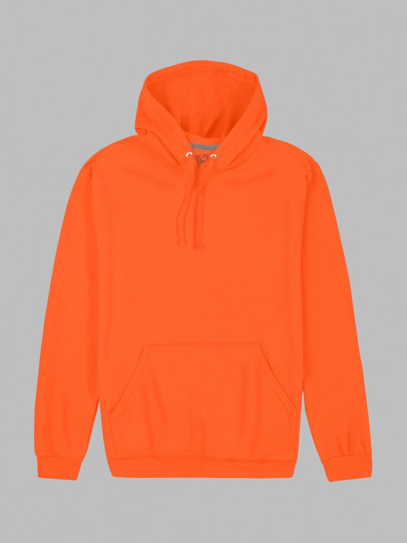 Safety Orange Fruit Of The Loom EverSoft® Fleece Pullover, Extended Sizes Women's Hoodie | HLU096245