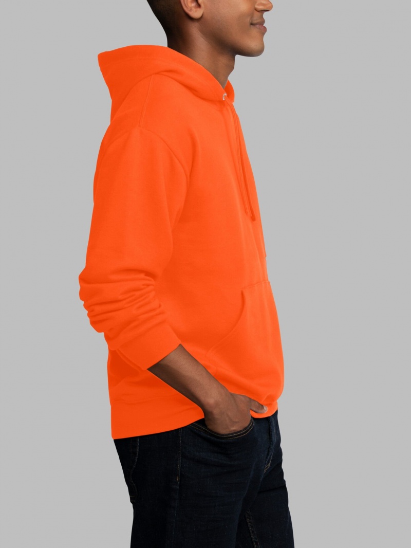 Safety Orange Fruit Of The Loom EverSoft® Fleece Pullover, Extended Sizes Women's Hoodie | HLU096245