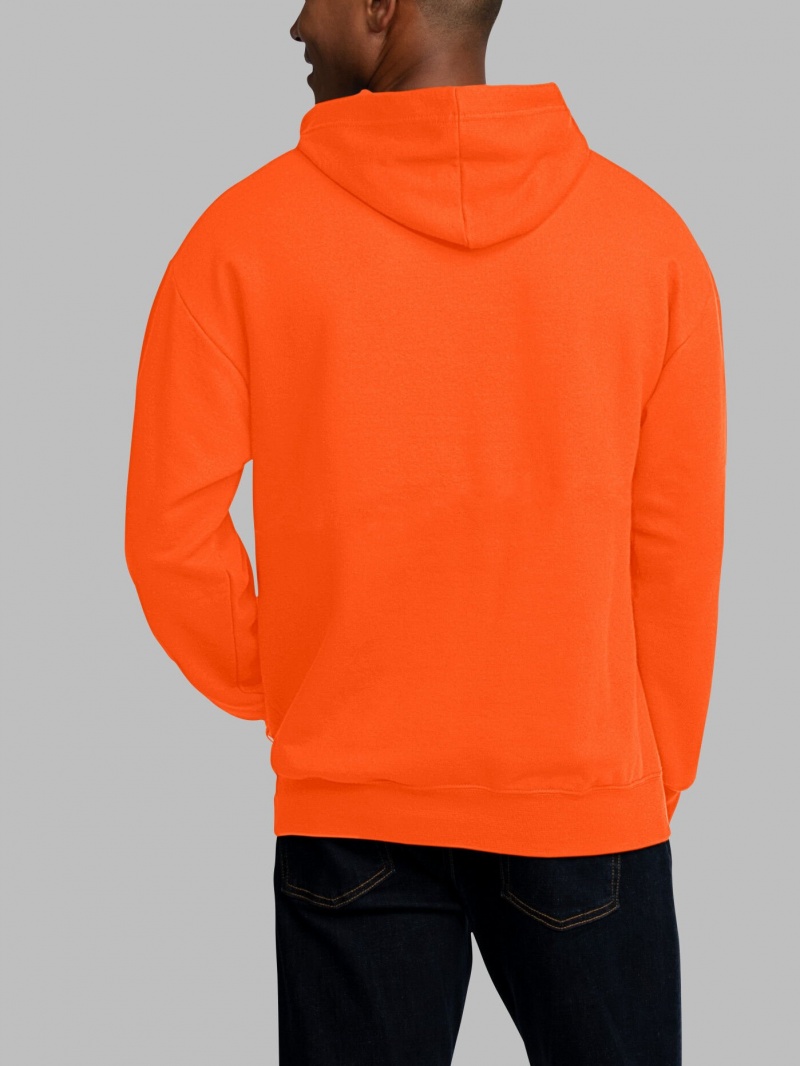 Safety Orange Fruit Of The Loom EverSoft® Fleece Pullover, Extended Sizes Women's Hoodie | HLU096245