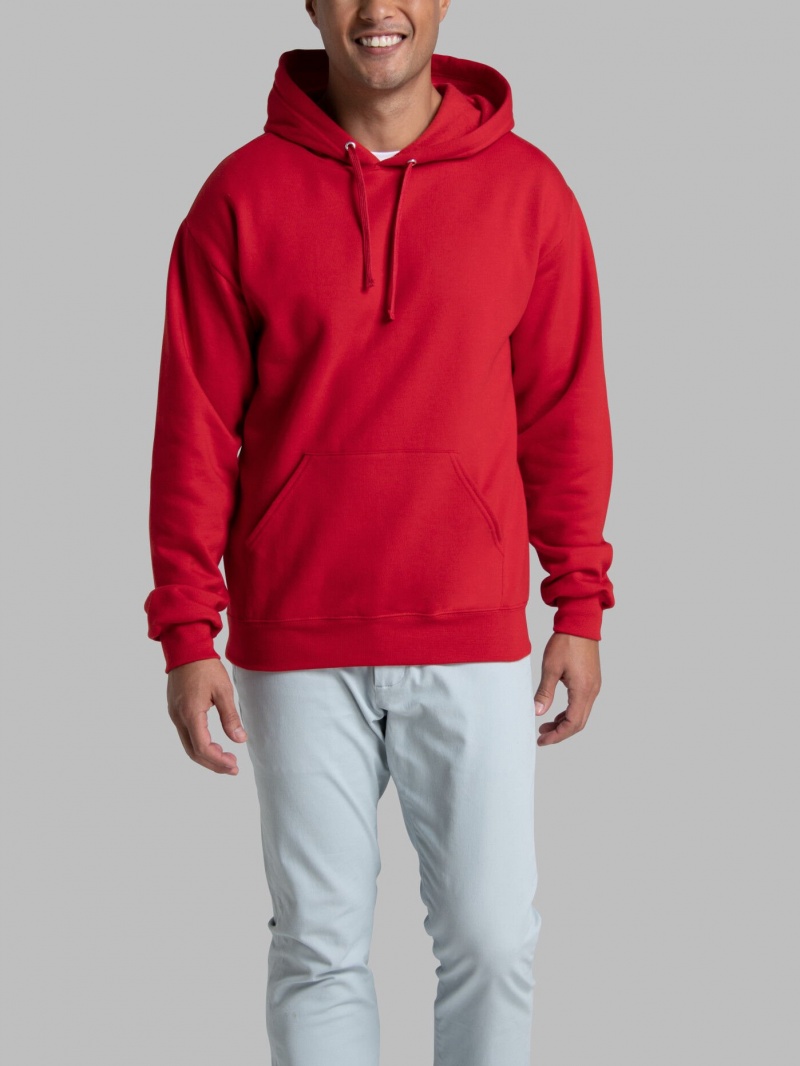 True Red Fruit Of The Loom EverSoft® Fleece Pullover, Extended Sizes Women's Hoodie | TBJ074591