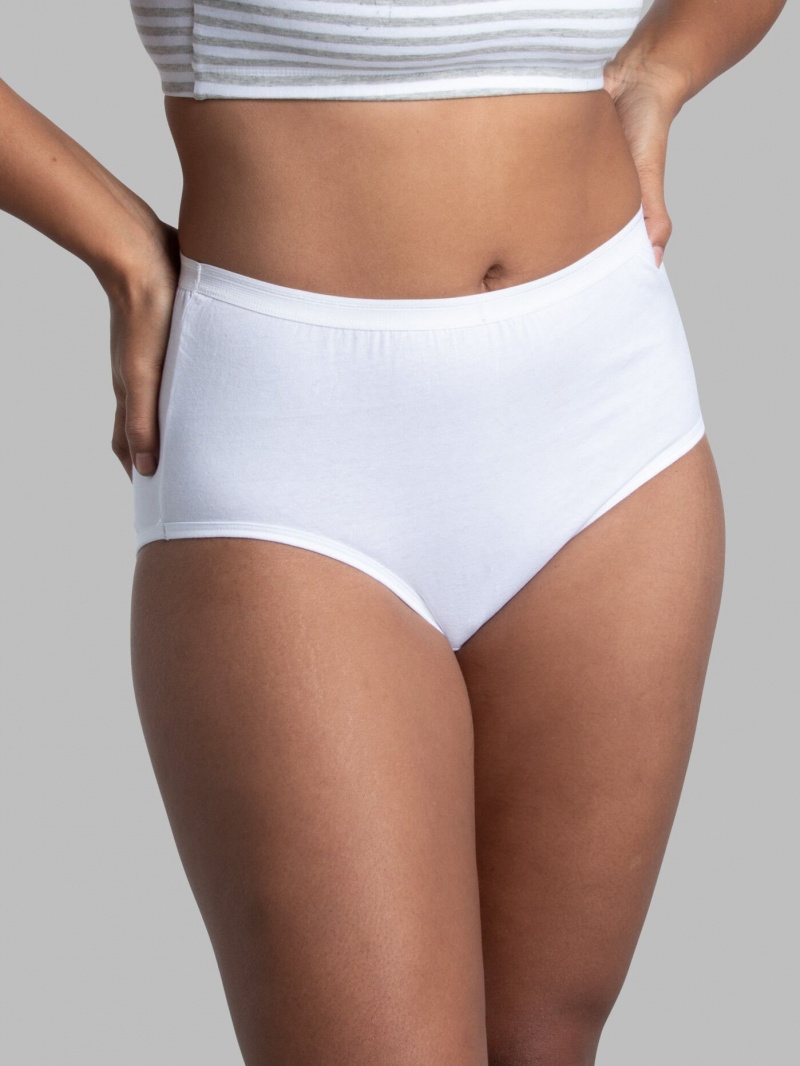 White Fruit Of The Loom , 12 Pack Women's Briefs | HRQ269154