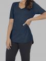 Elbow Length T Blue